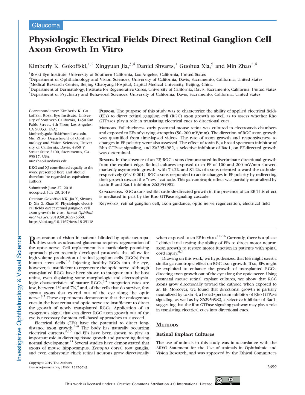 Physiologic Electrical Fields Direct Retinal Ganglion Cell Axon Growth in Vitro