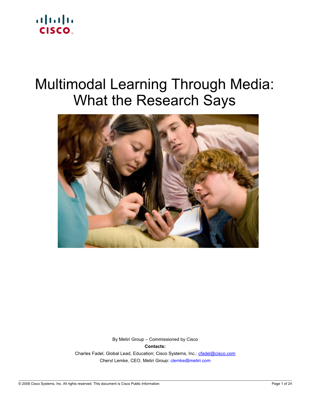 Multimodal Learning Through Media: What the Research Says