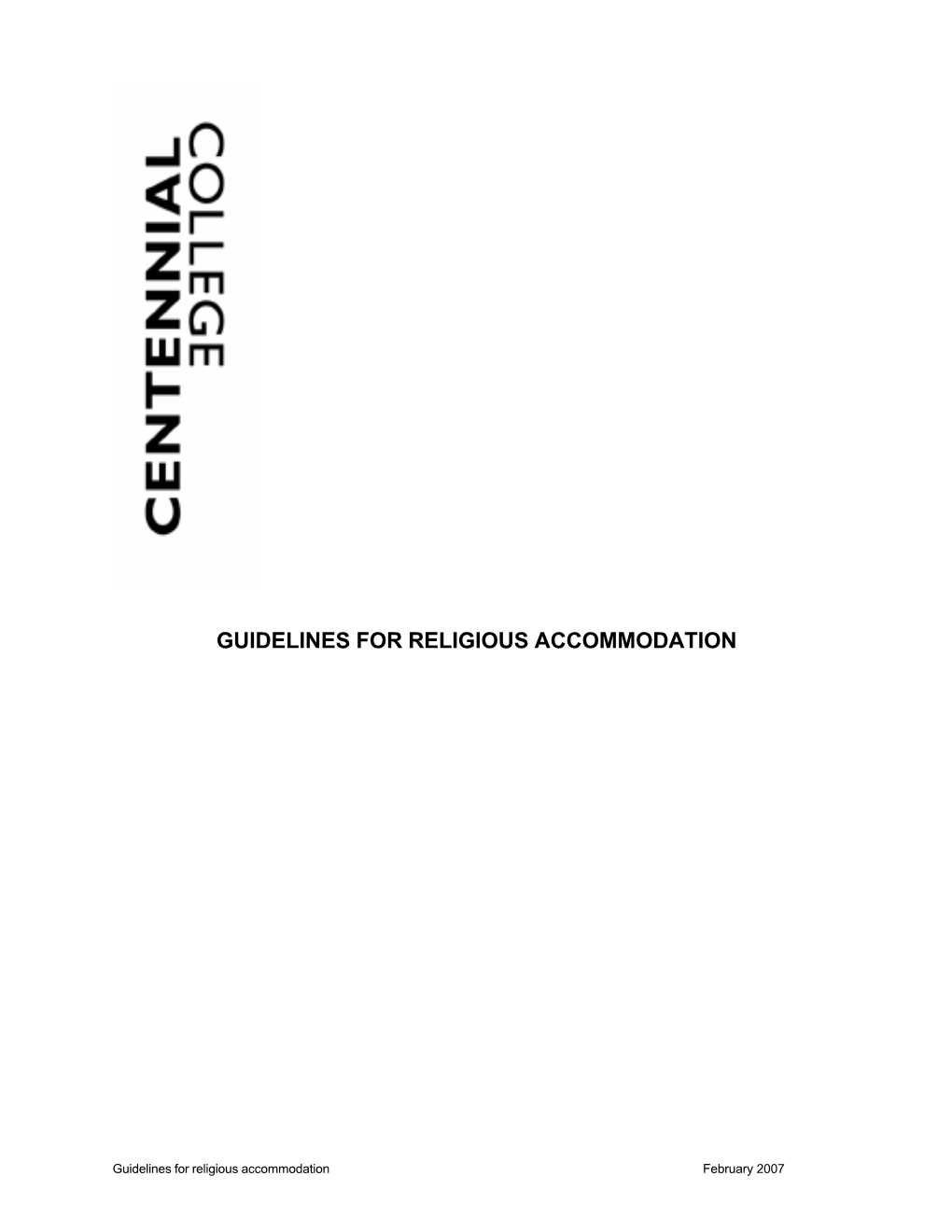 Guidelines for Religious Accommodation