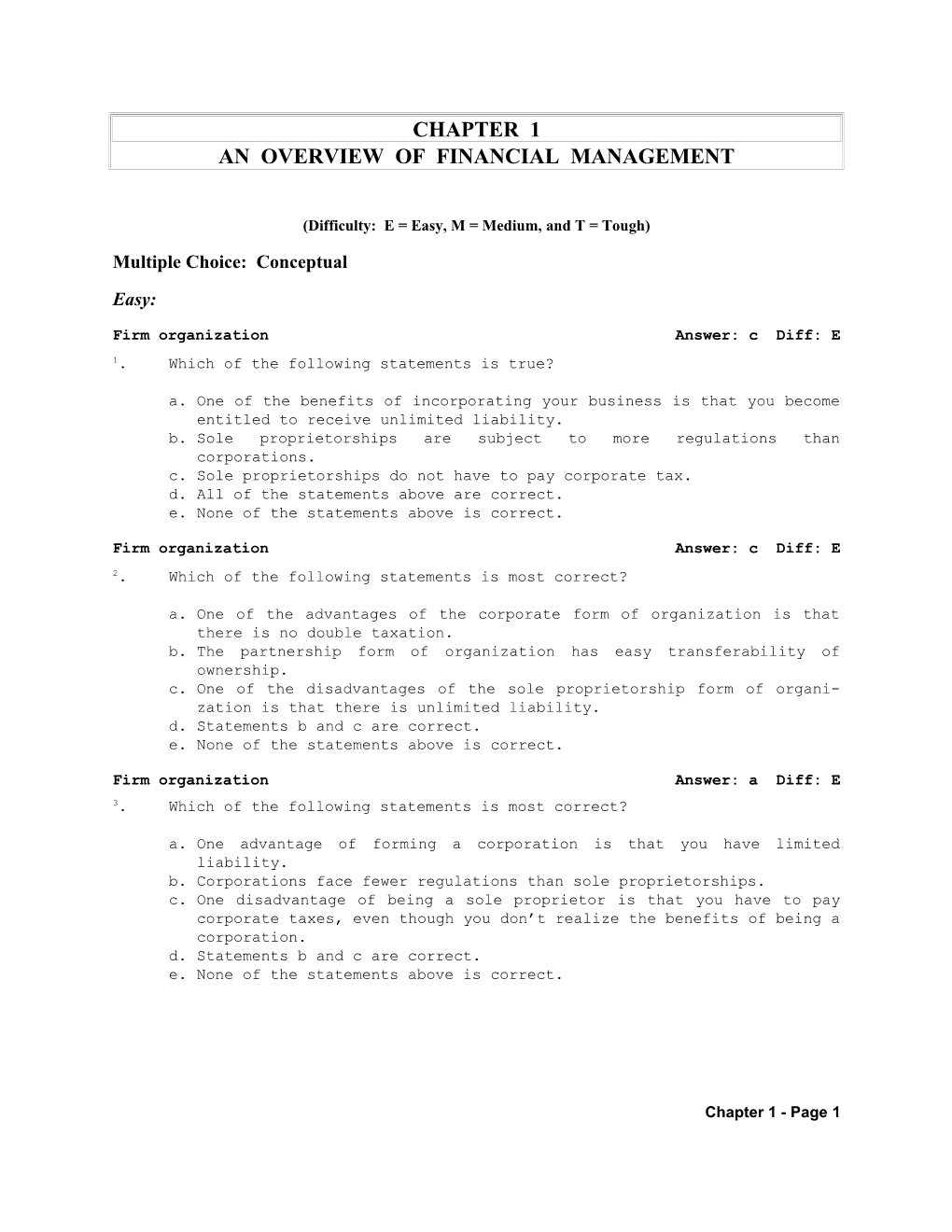 An Overview Of Financial Management