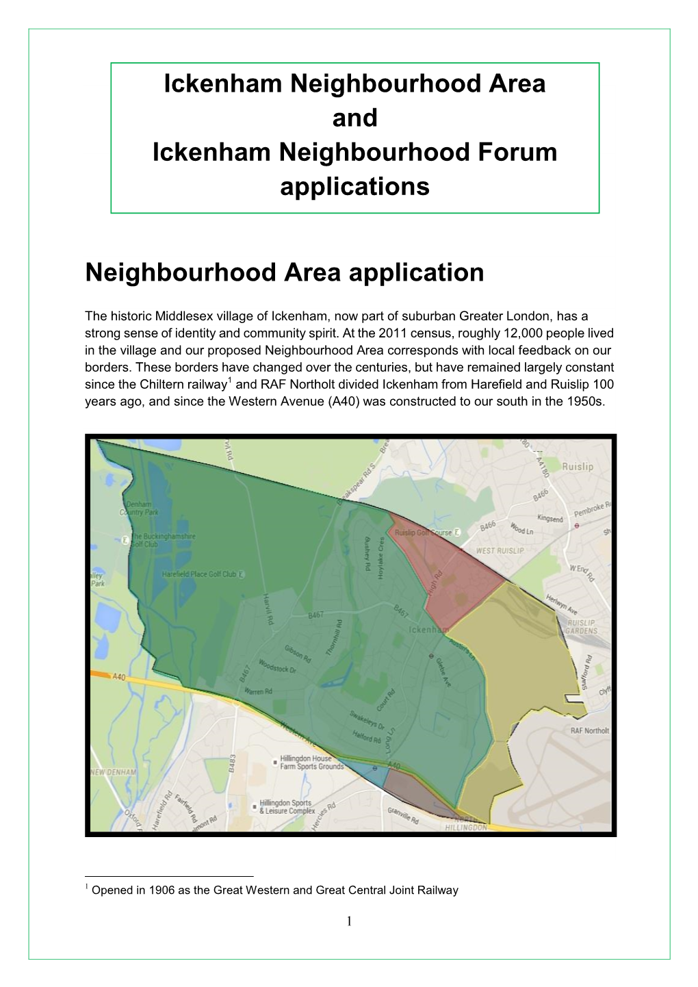 Ickenham Neighbourhood Forum