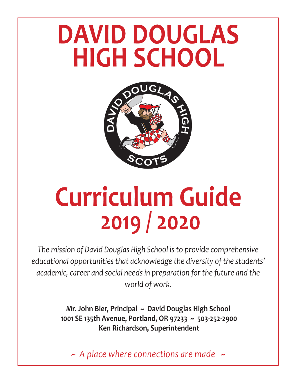 DAVID DOUGLAS HIGH SCHOOL Curriculum Guide