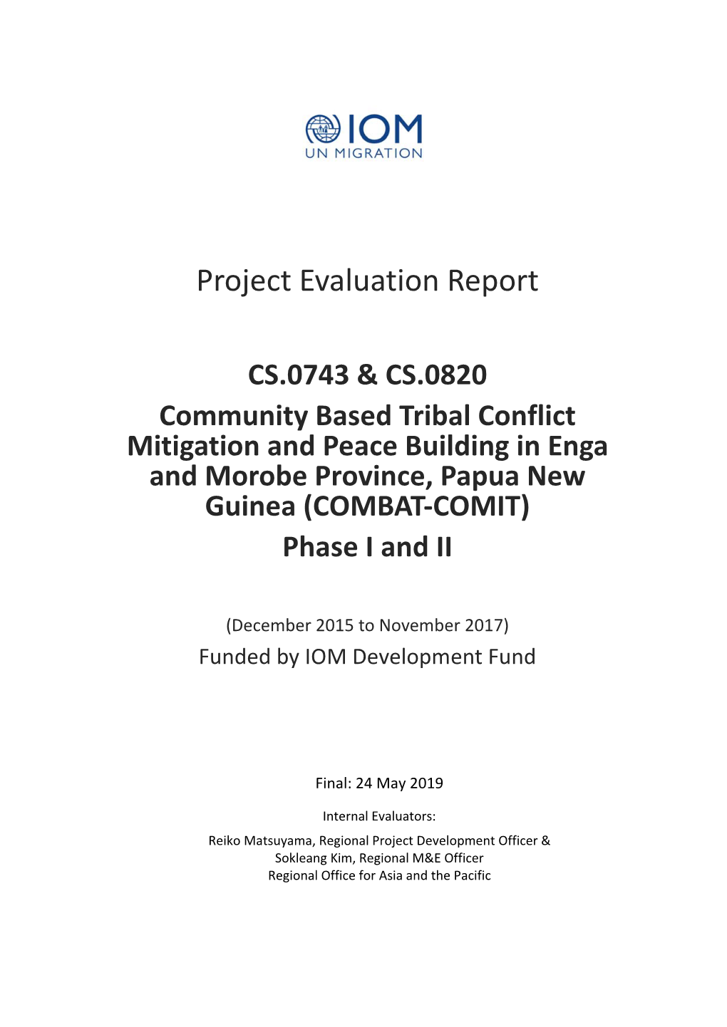 Project Evaluation Report