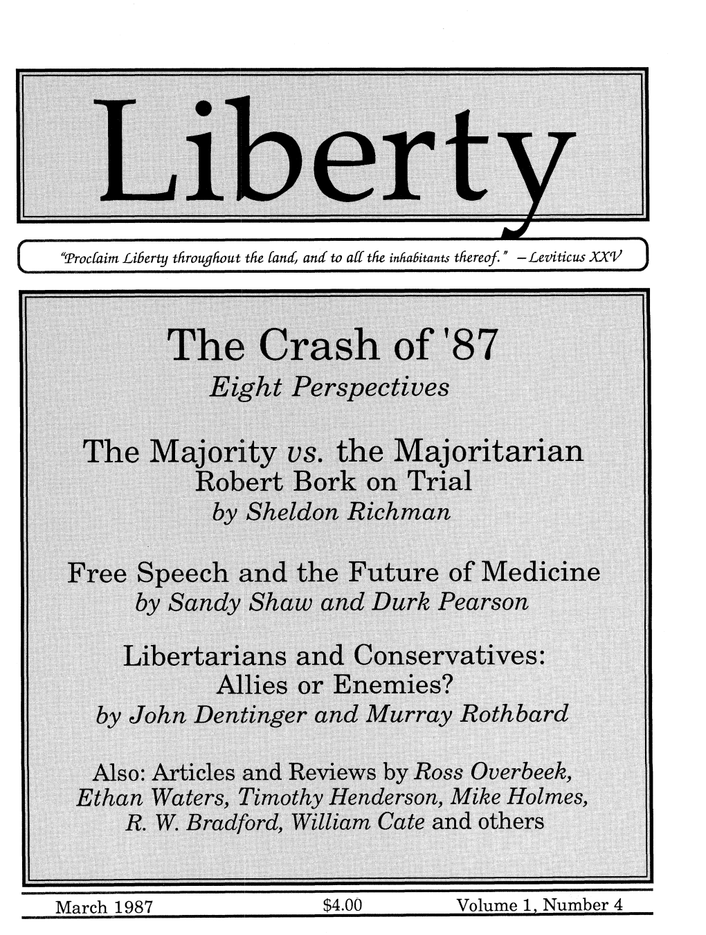 Liberty Magazine March 1987