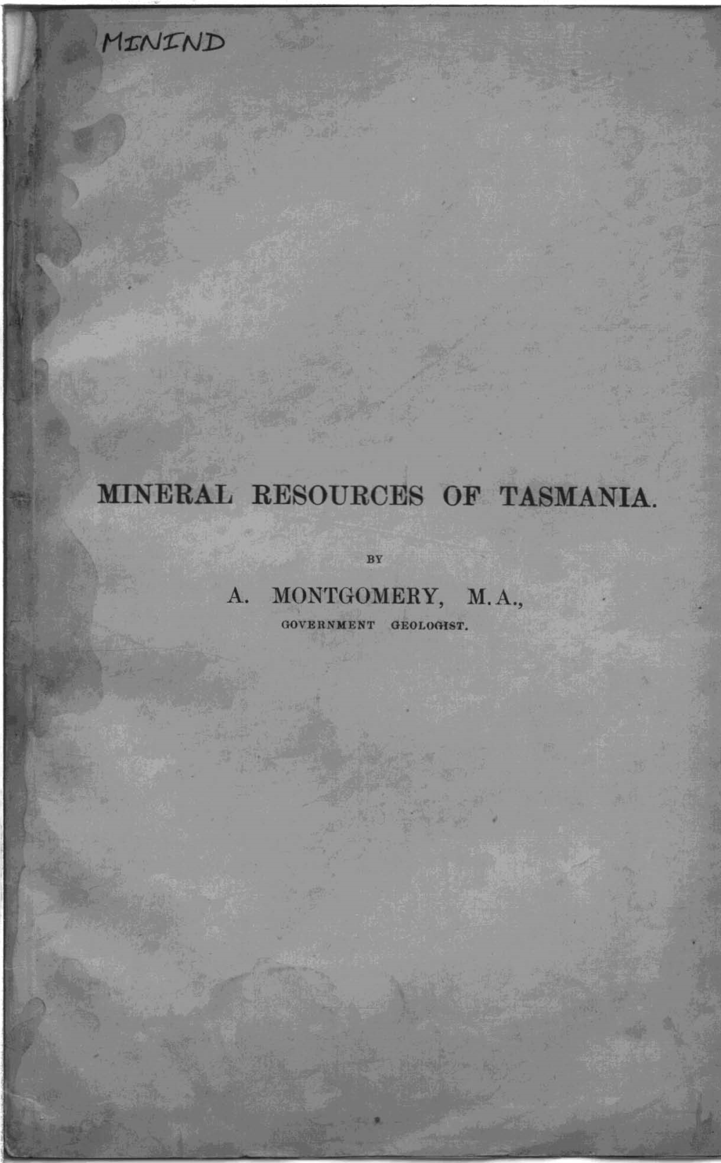 Mineral Resources of Tasmania