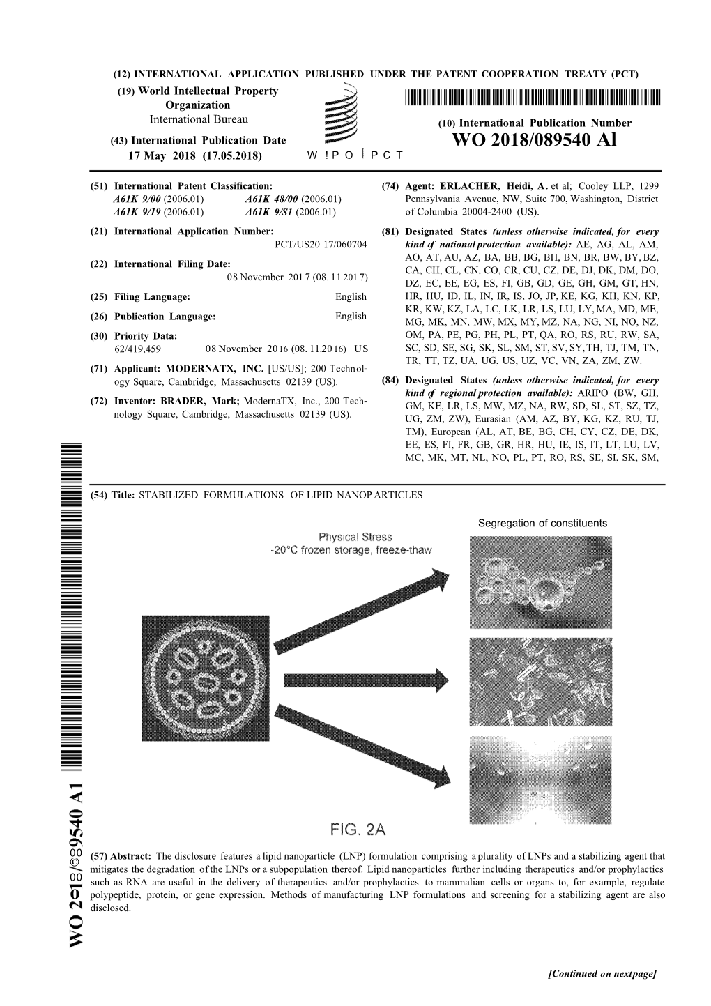 WO 2018/089540 Al 17 May 2018 (17.05.2018) W ! P O P C T