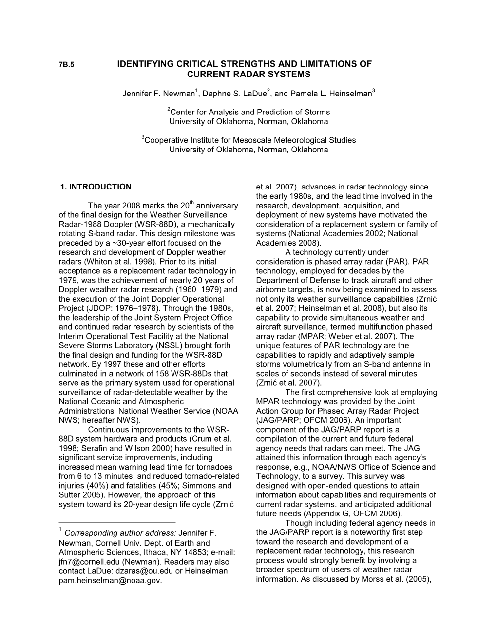 Identifying Critical Strengths and Limitations of Current Radar Systems