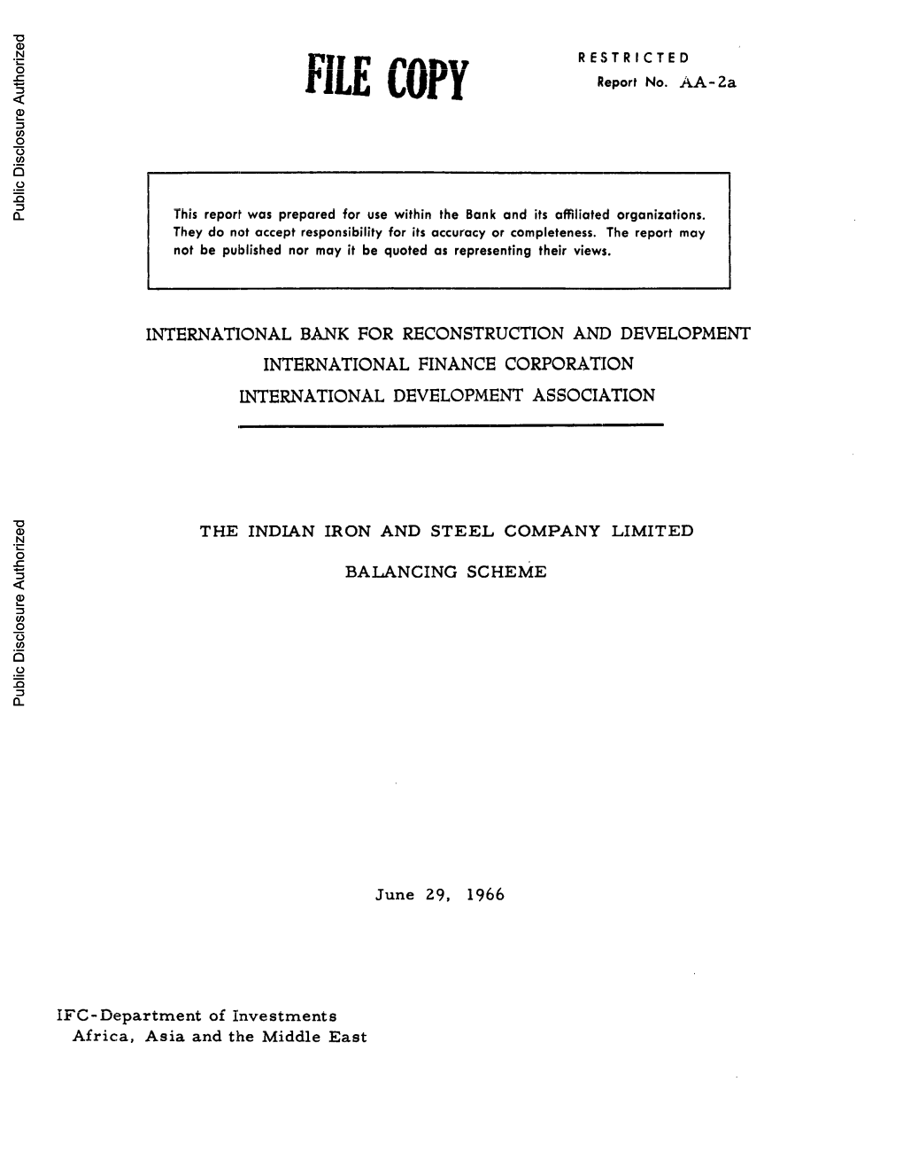 World Bank Document