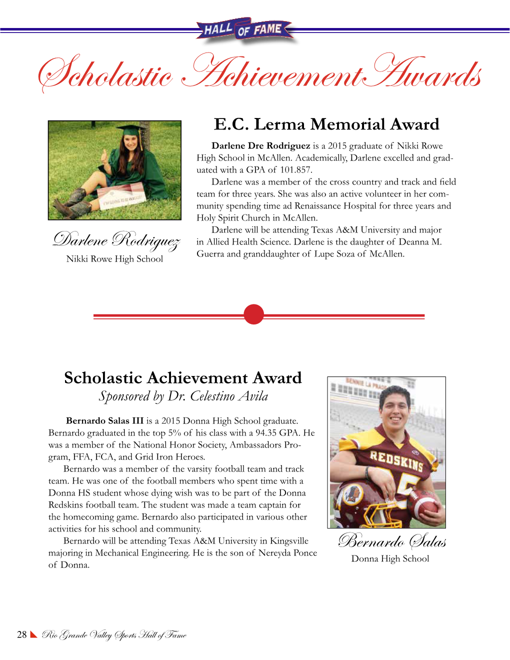 Scholastic Achievementawards E.C