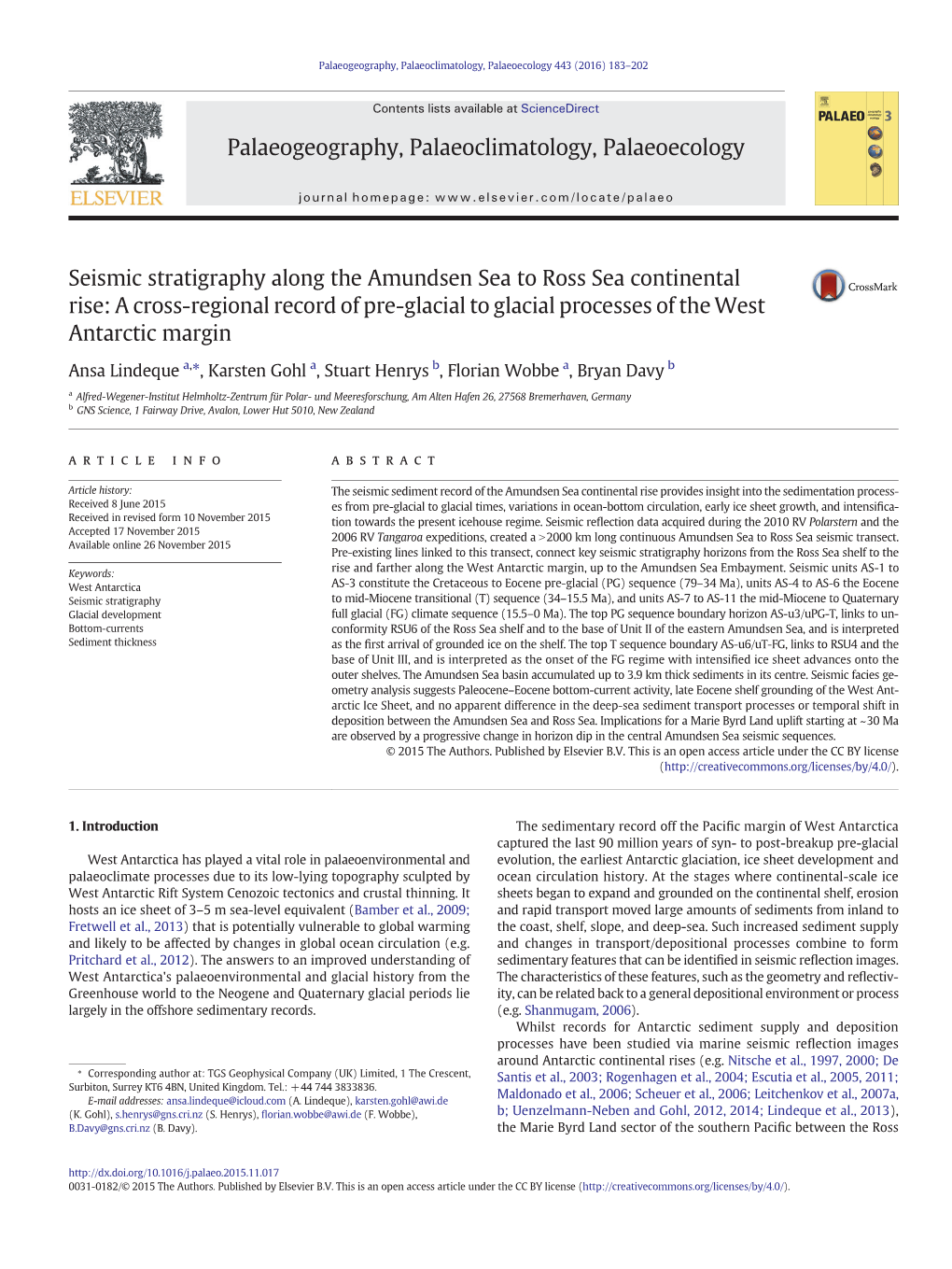 Seismic Stratigraphy Along the Amundsen Sea to Ross Sea Continental Rise: a Cross-Regional Record of Pre-Glacial to Glacial Processes of the West Antarctic Margin