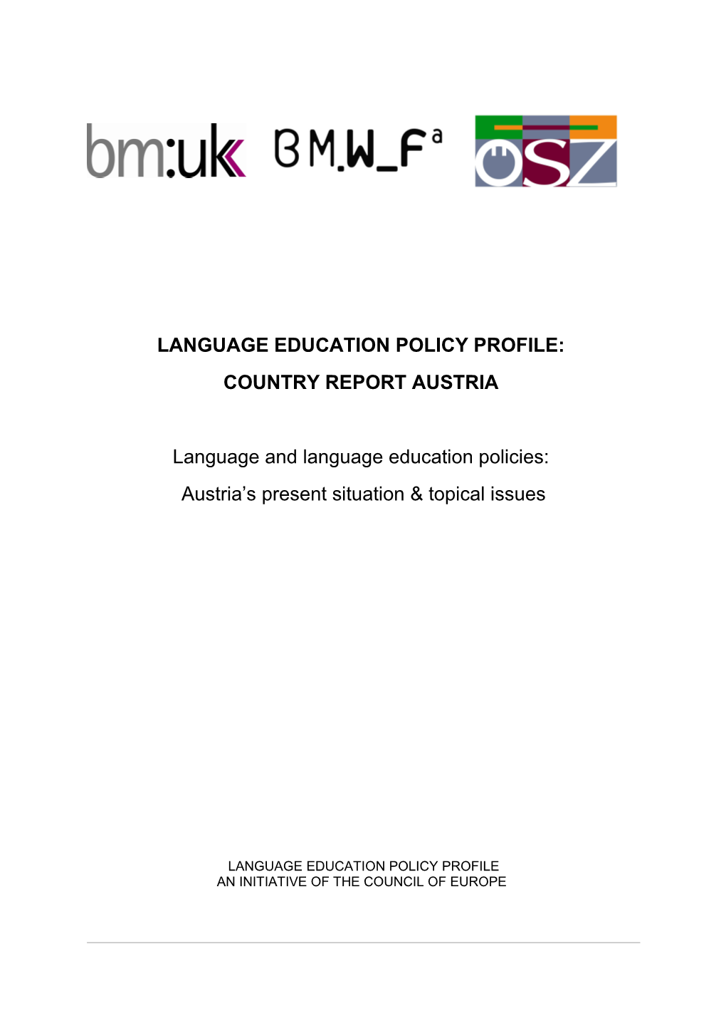 Language Education Policy Profile: Austria