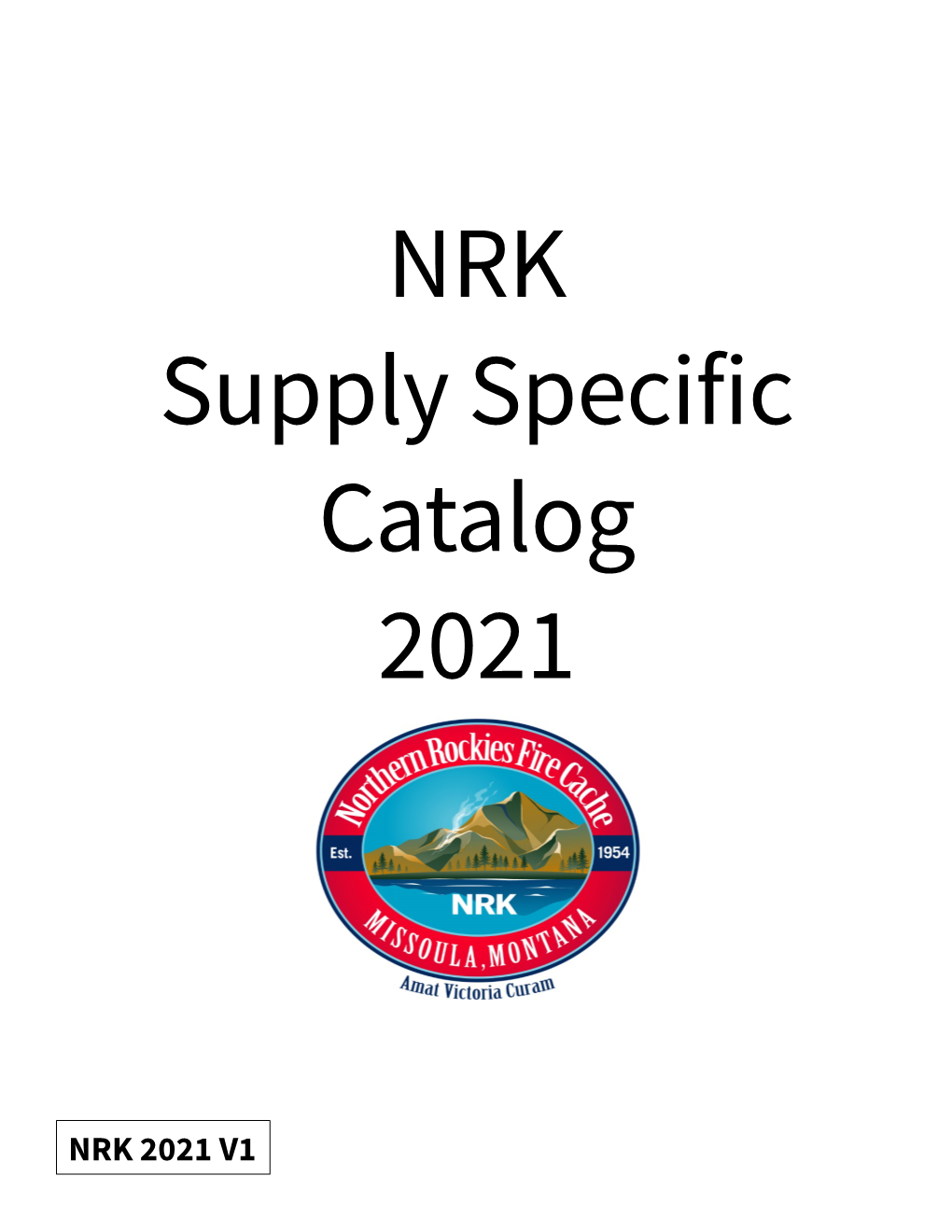2021 NRK Supply Catalog