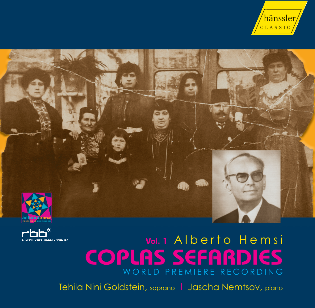 Coplas Sefardies World Premiere Recording