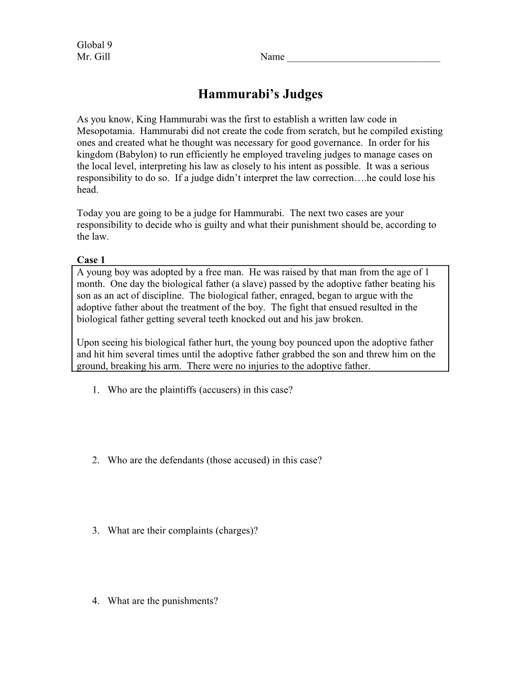 Hammurabi S Judges