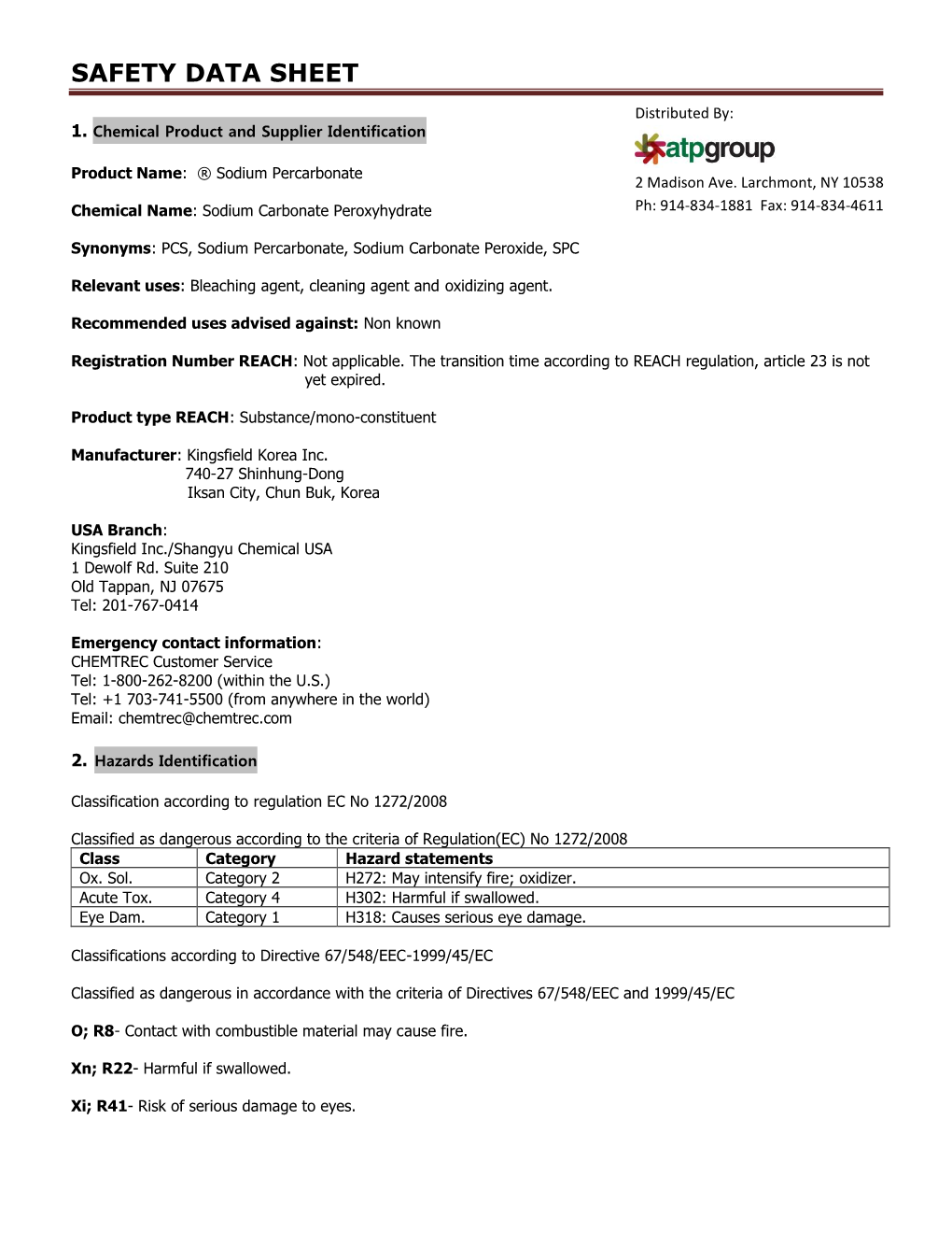 Safety Data Sheet