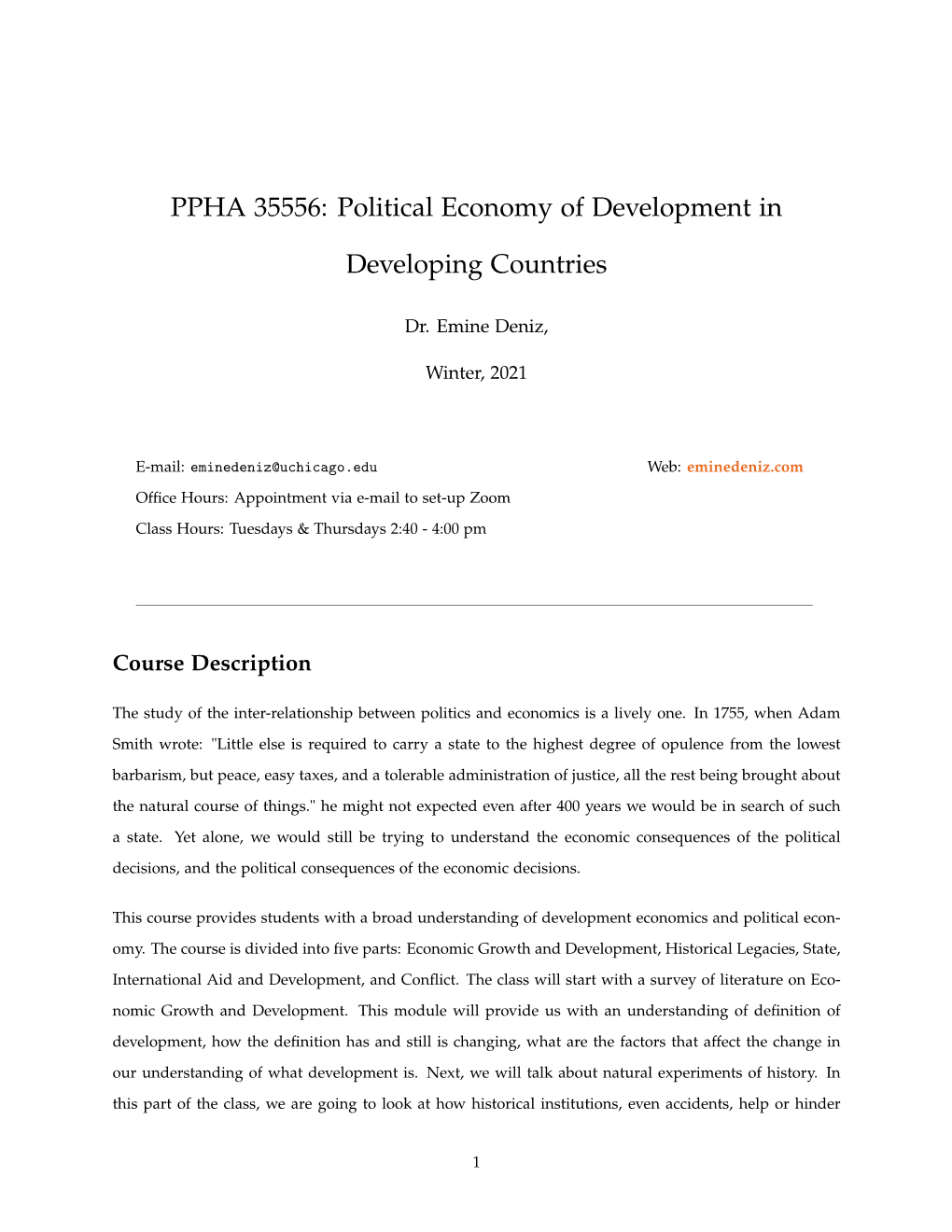 PPHA 35556: Political Economy of Development in Developing Countries