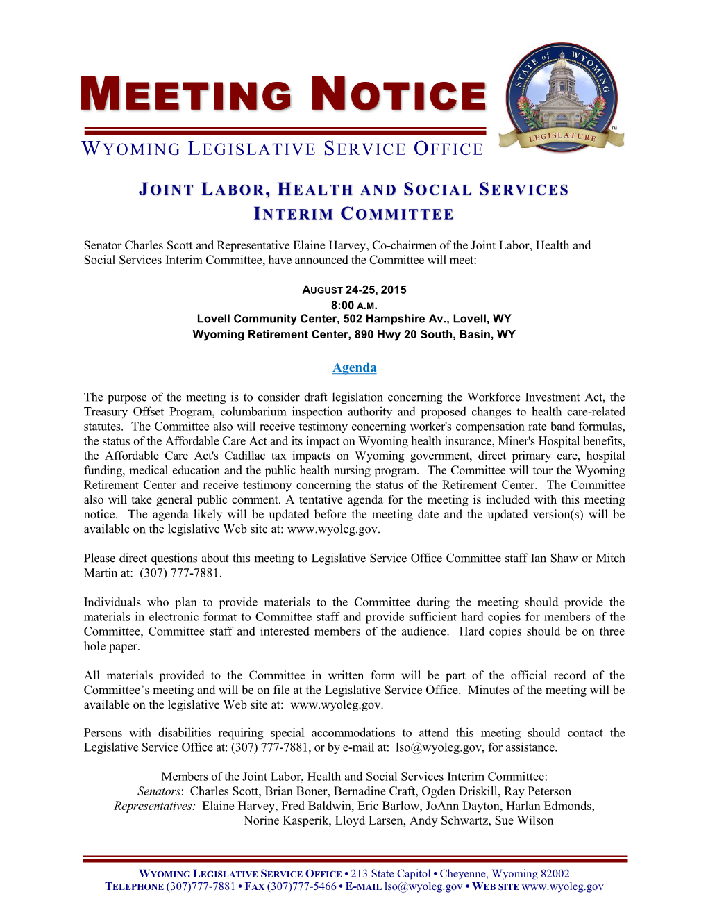 Meeting Notice