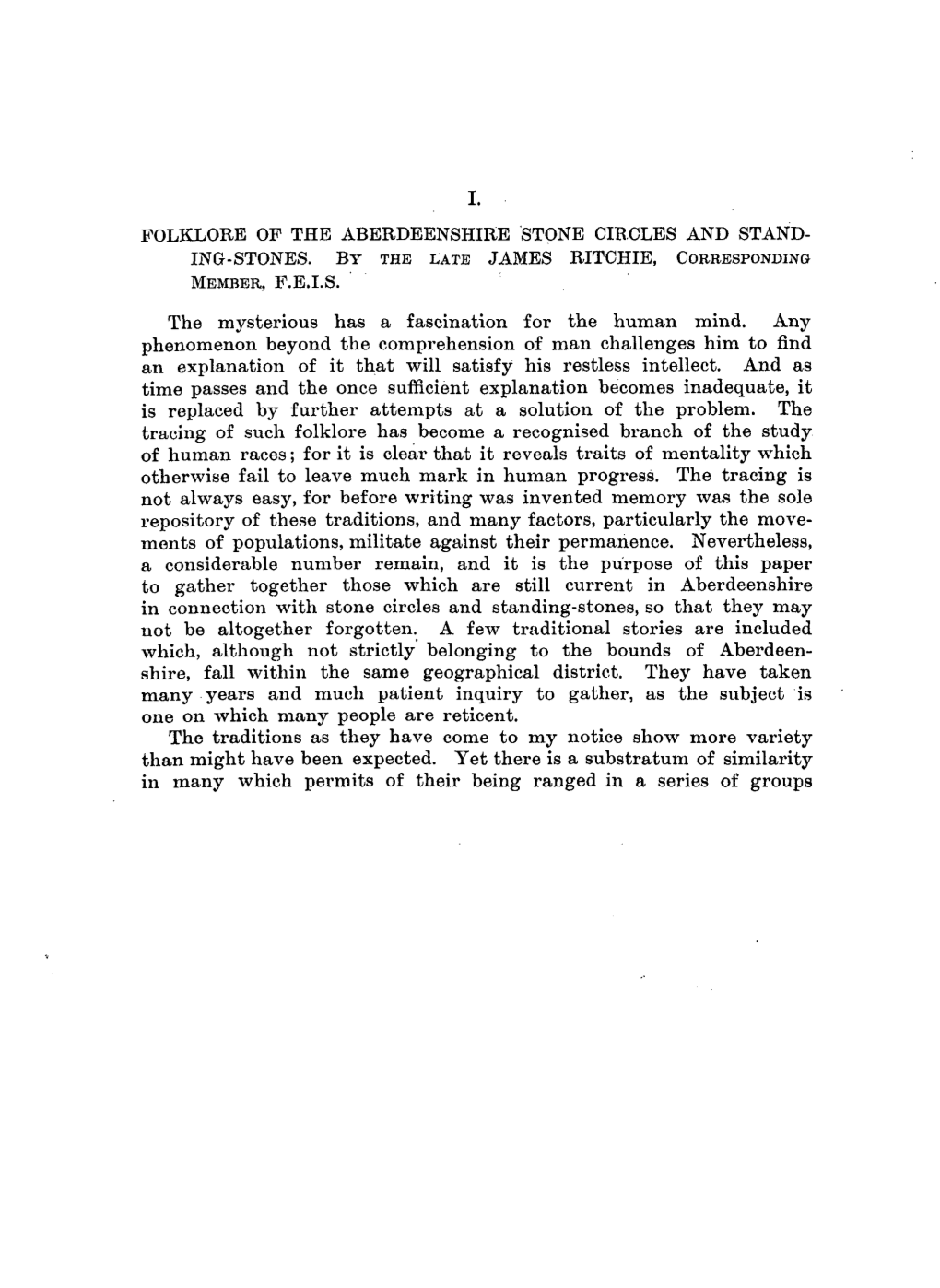 Folklore of the Aberdeenshire Stone Circles