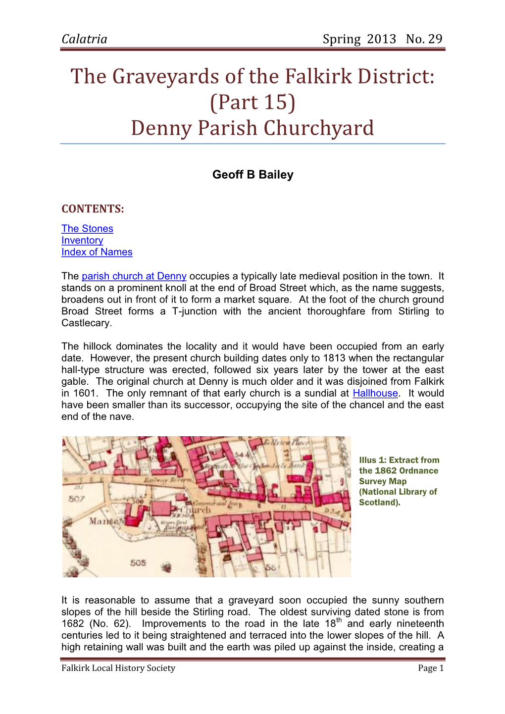 Graveyards – Denny Parish Churchyard