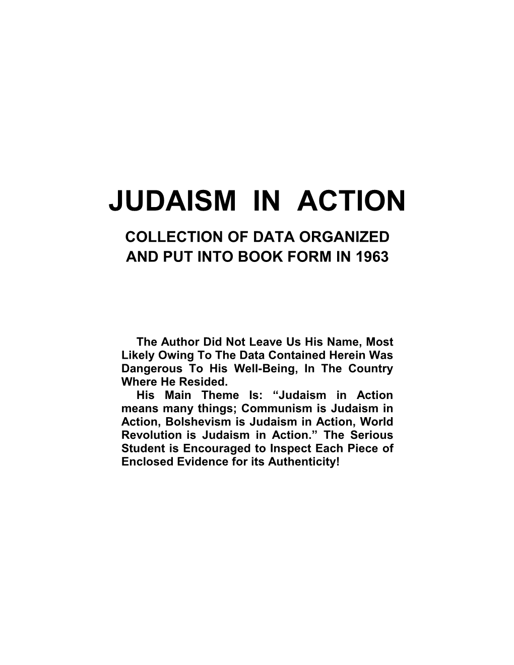 Judaism in Action, Book.Pdf