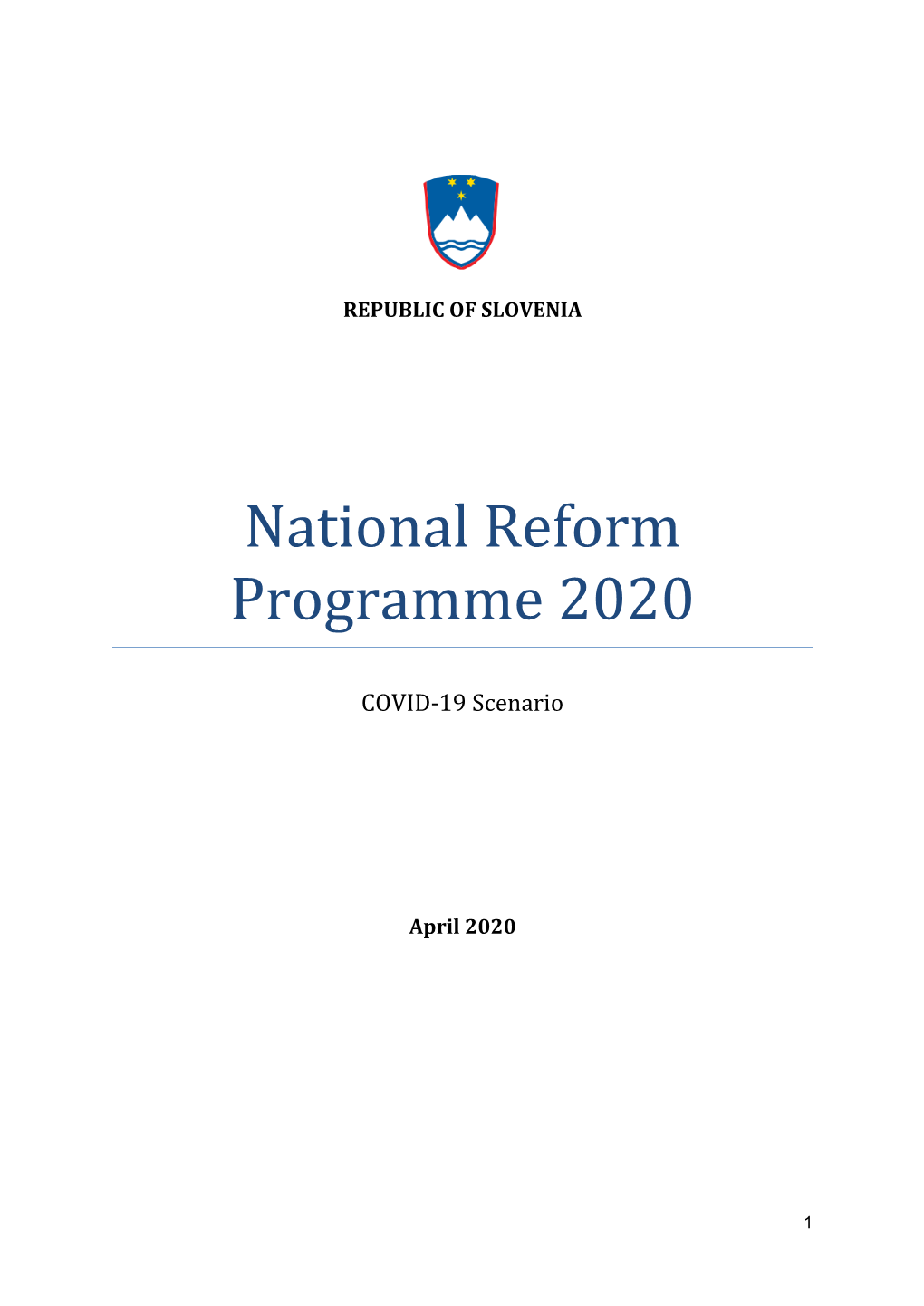 National Reform Programme 2020