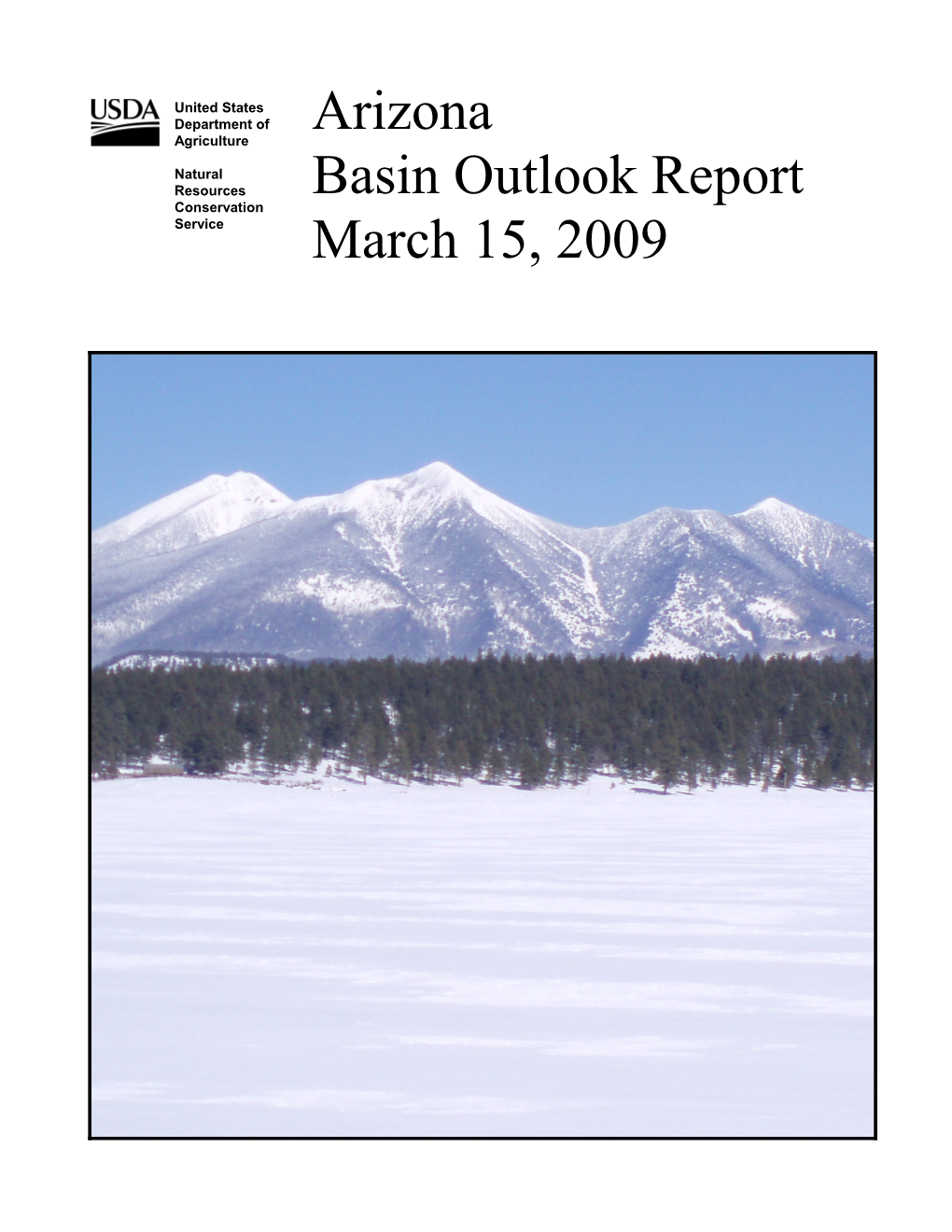 ARIZONA Water Supply Outlook Report As of April 1, 1995