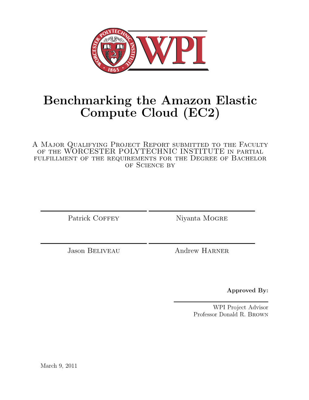 Benchmarking the Amazon Elastic Compute Cloud (EC2)