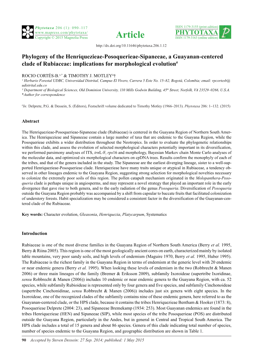 Implications for Morphological Evolution