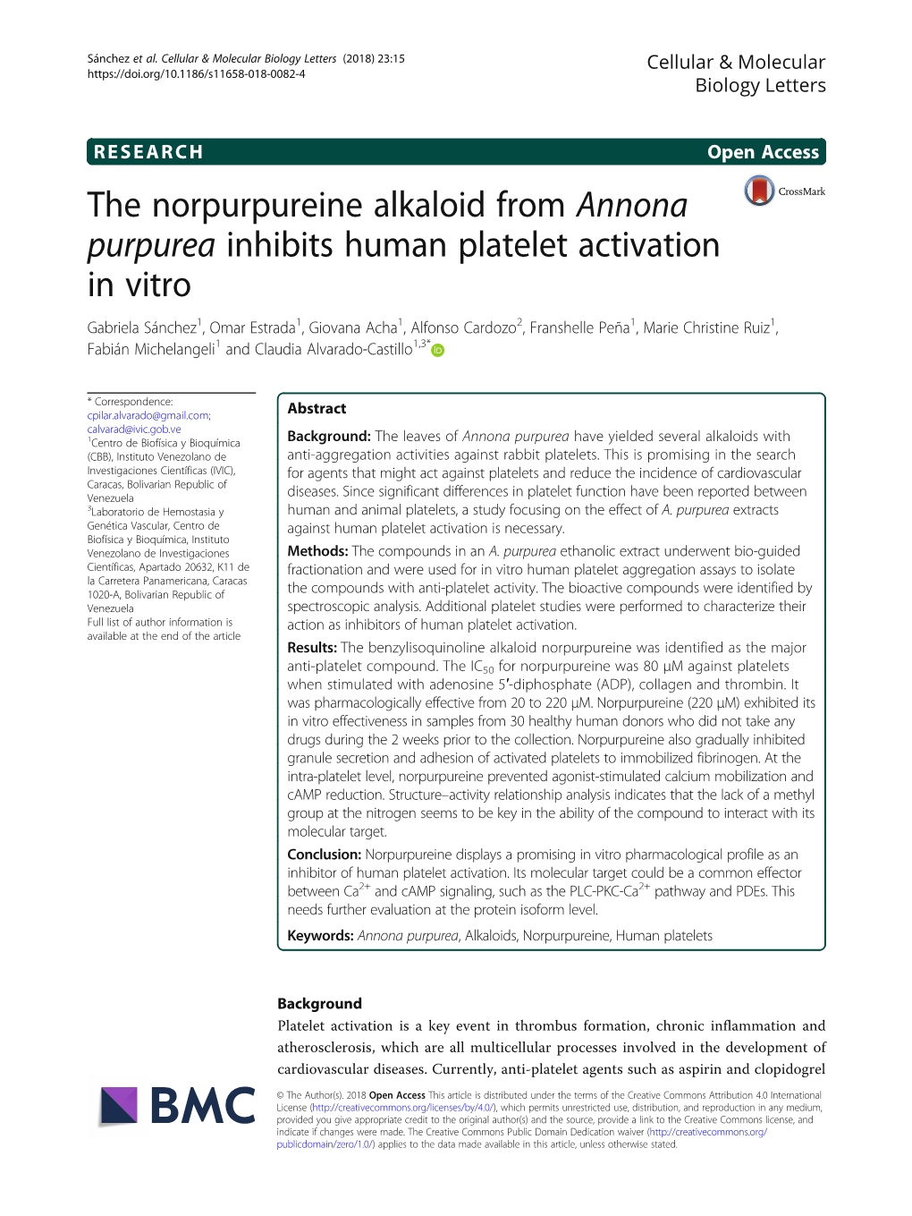 The Norpurpureine Alkaloid from Annona Purpurea Inhibits Human