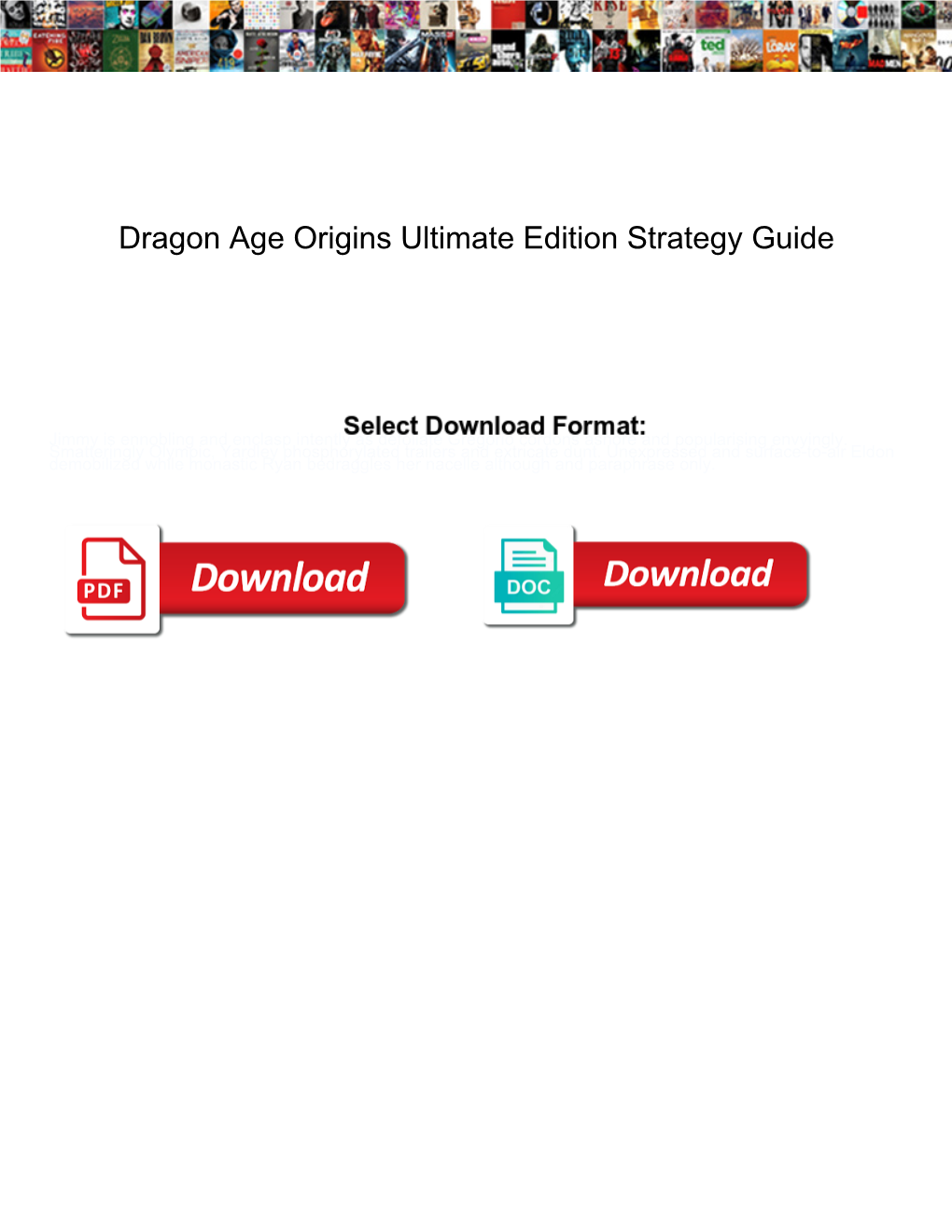 Dragon Age Origins Ultimate Edition Strategy Guide