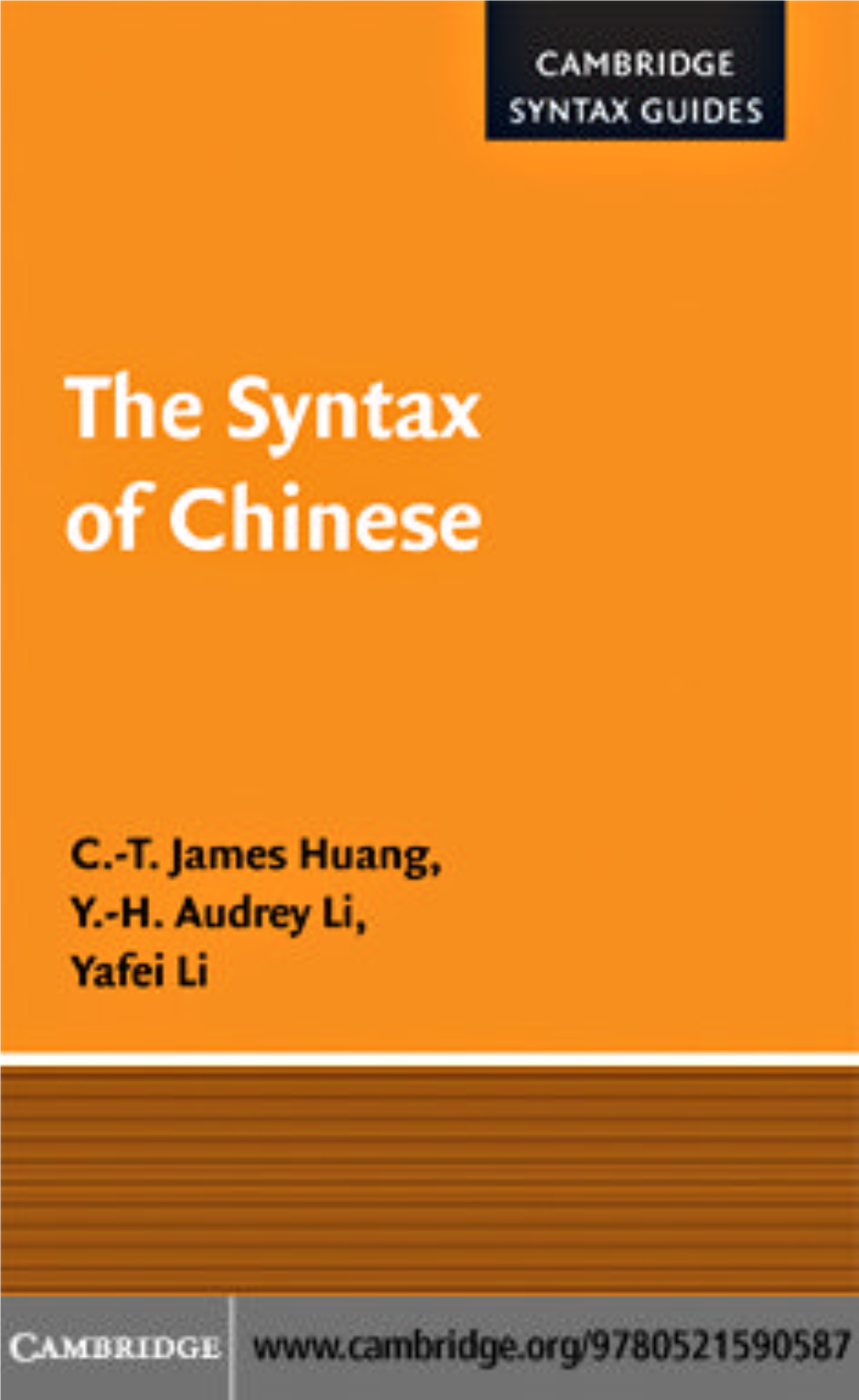 The Syntax of Chinese