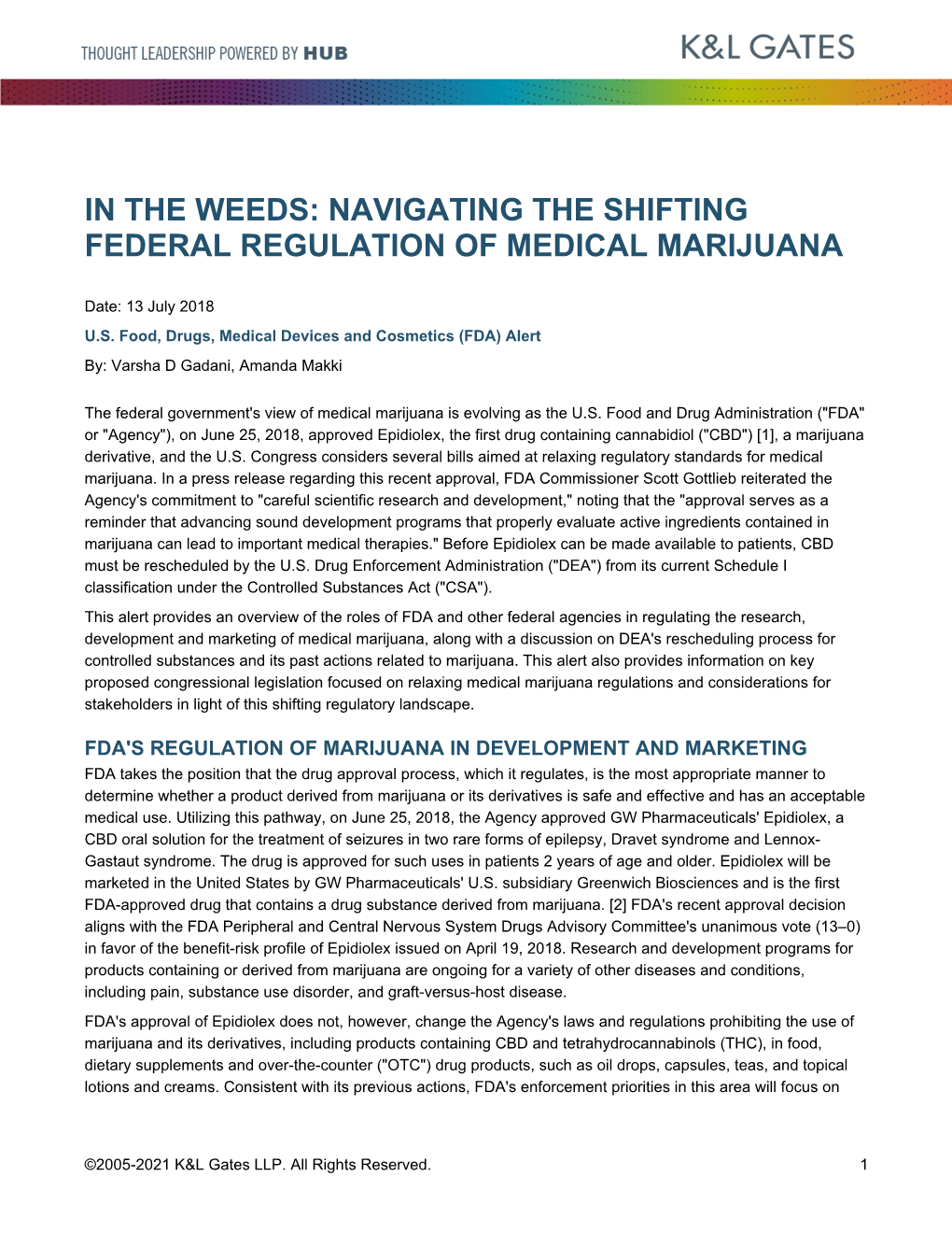 Navigating the Shifting Federal Regulation of Medical Marijuana