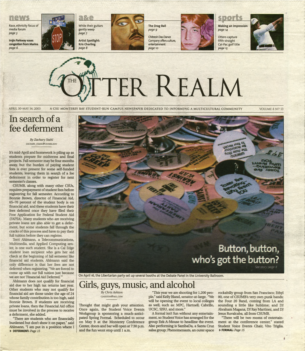 Otter Realm, April 30, 2003 (Vol. 8 No