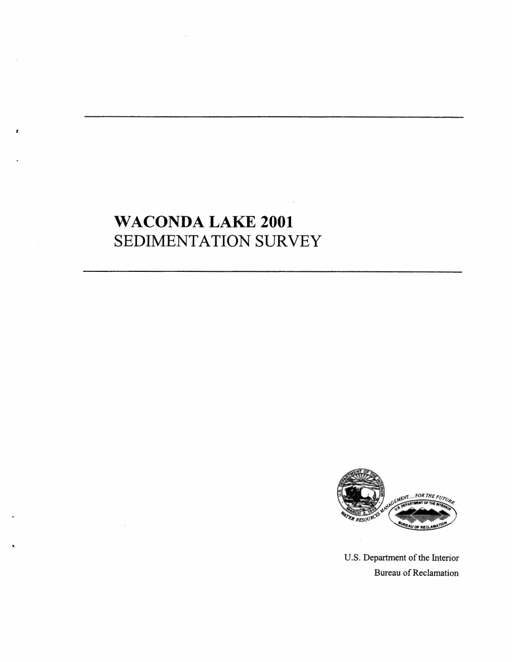Waconda Lake 2001 Sedimentation Survey