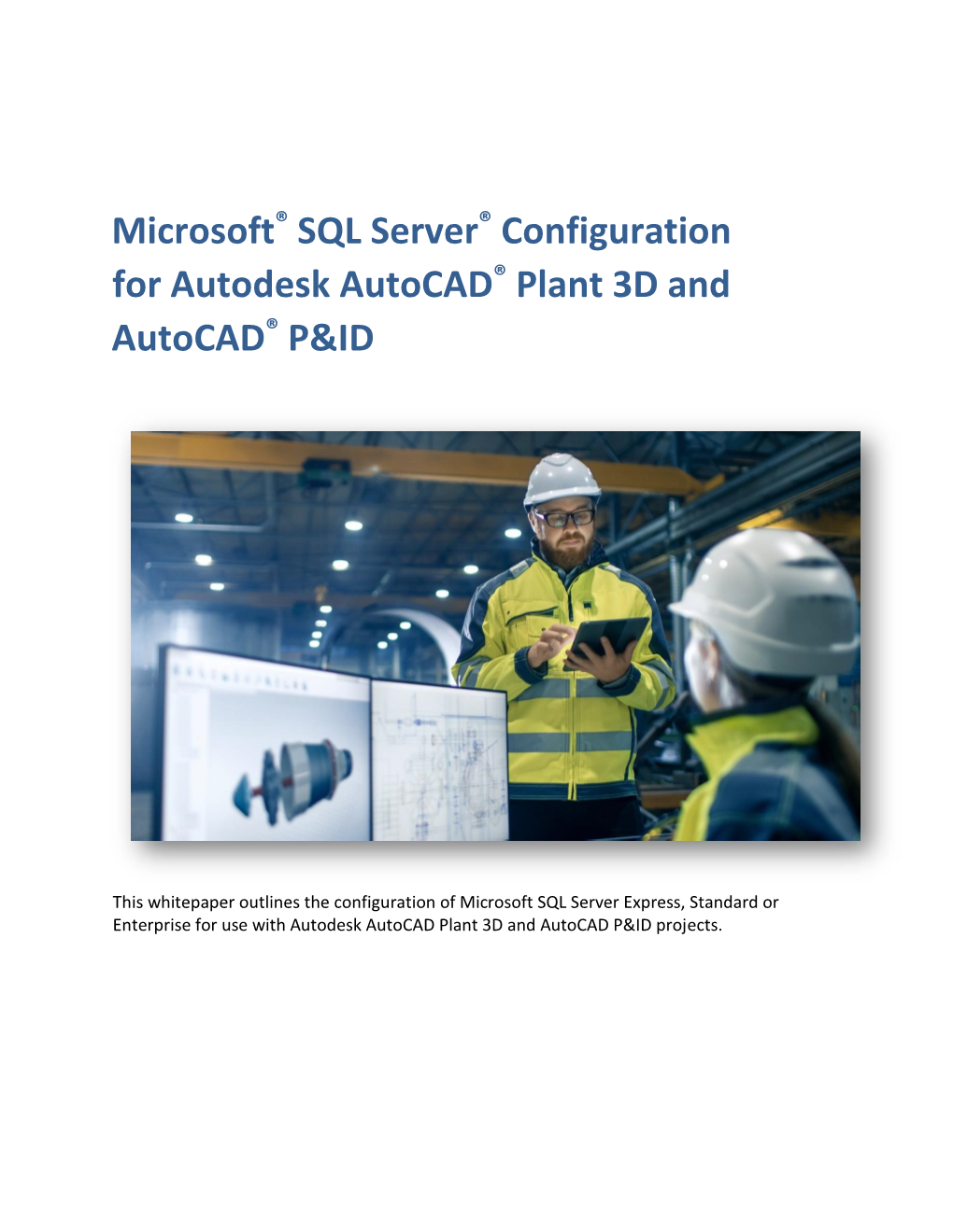 SQL Server Configuration for Autocad Plant Design Suite