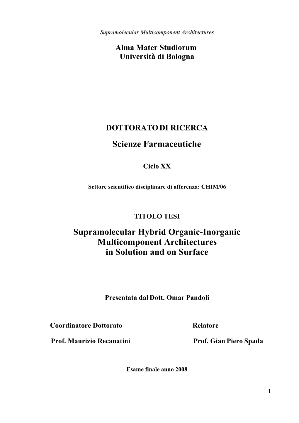 2.2 from Molecular to Supramolecular Chemistry