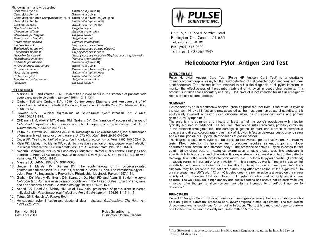 PULSE S. Aureus Latex Slide Test