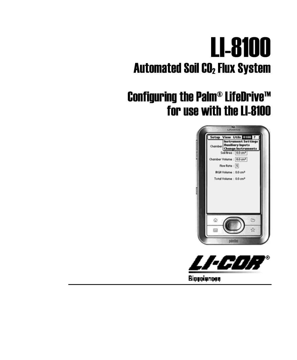 Configuring the Palm Lifedrive for Use with the LI-8100