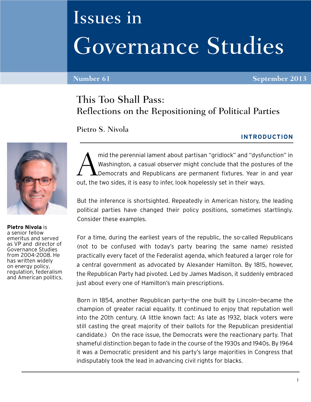 Governance Studies