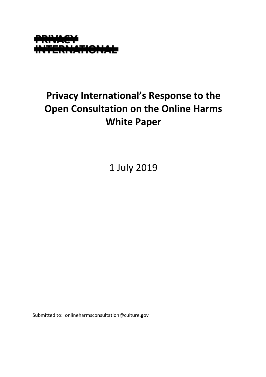 Response to the Open Consultation on the Online Harms White Paper