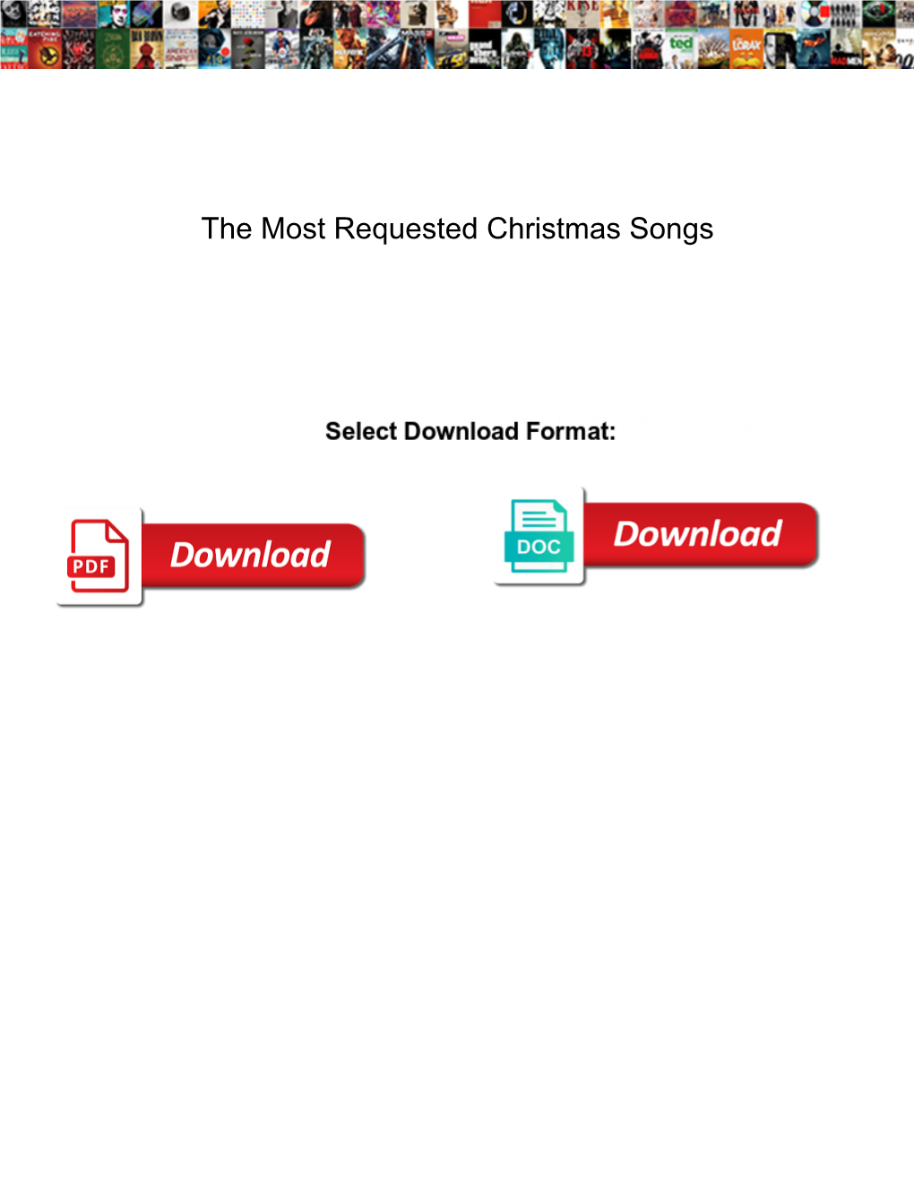 The Most Requested Christmas Songs