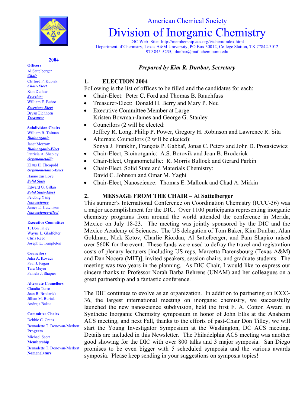 ACS Division of Inorganic Chemistry