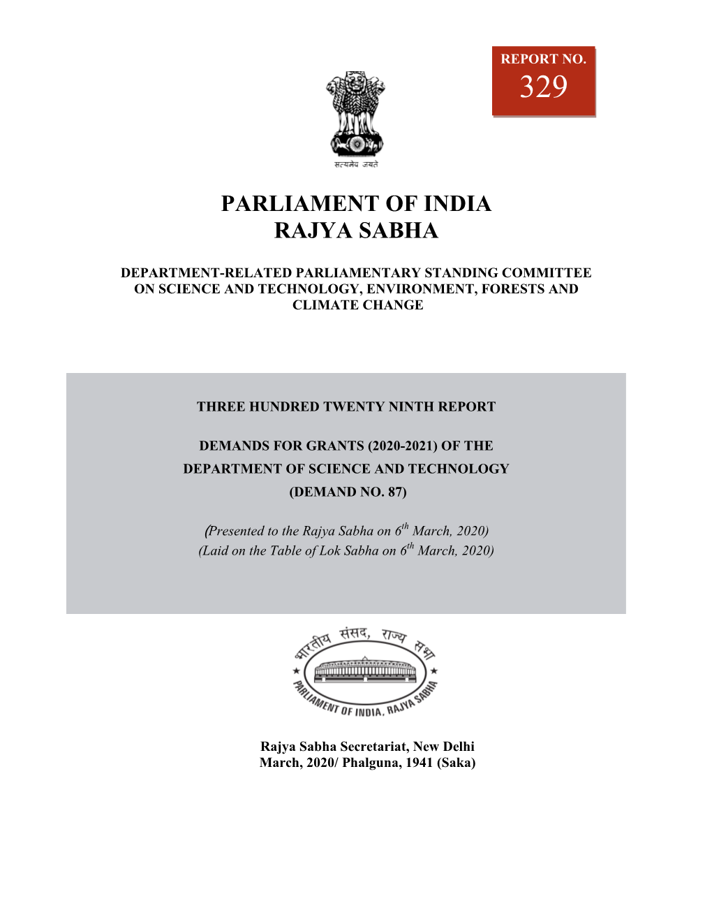 Parliament of India Rajya Sabha