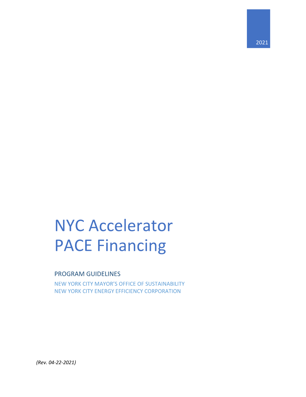 NYC Accelerator PACE Financing