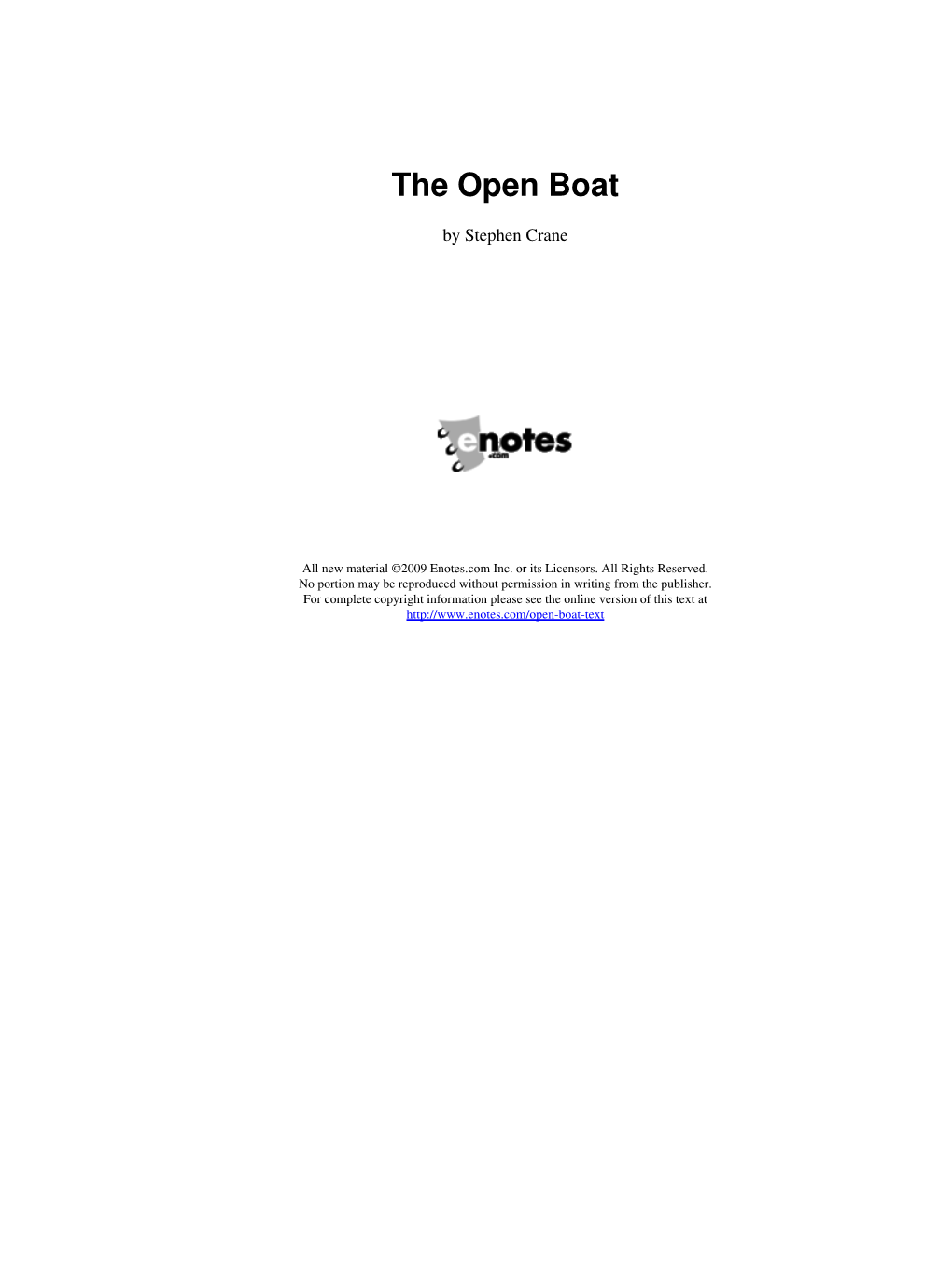 The Open Boat