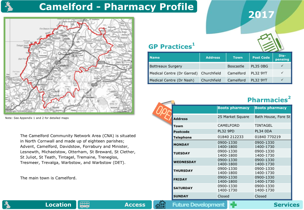 Camelford - Pharmacy Profile 2017