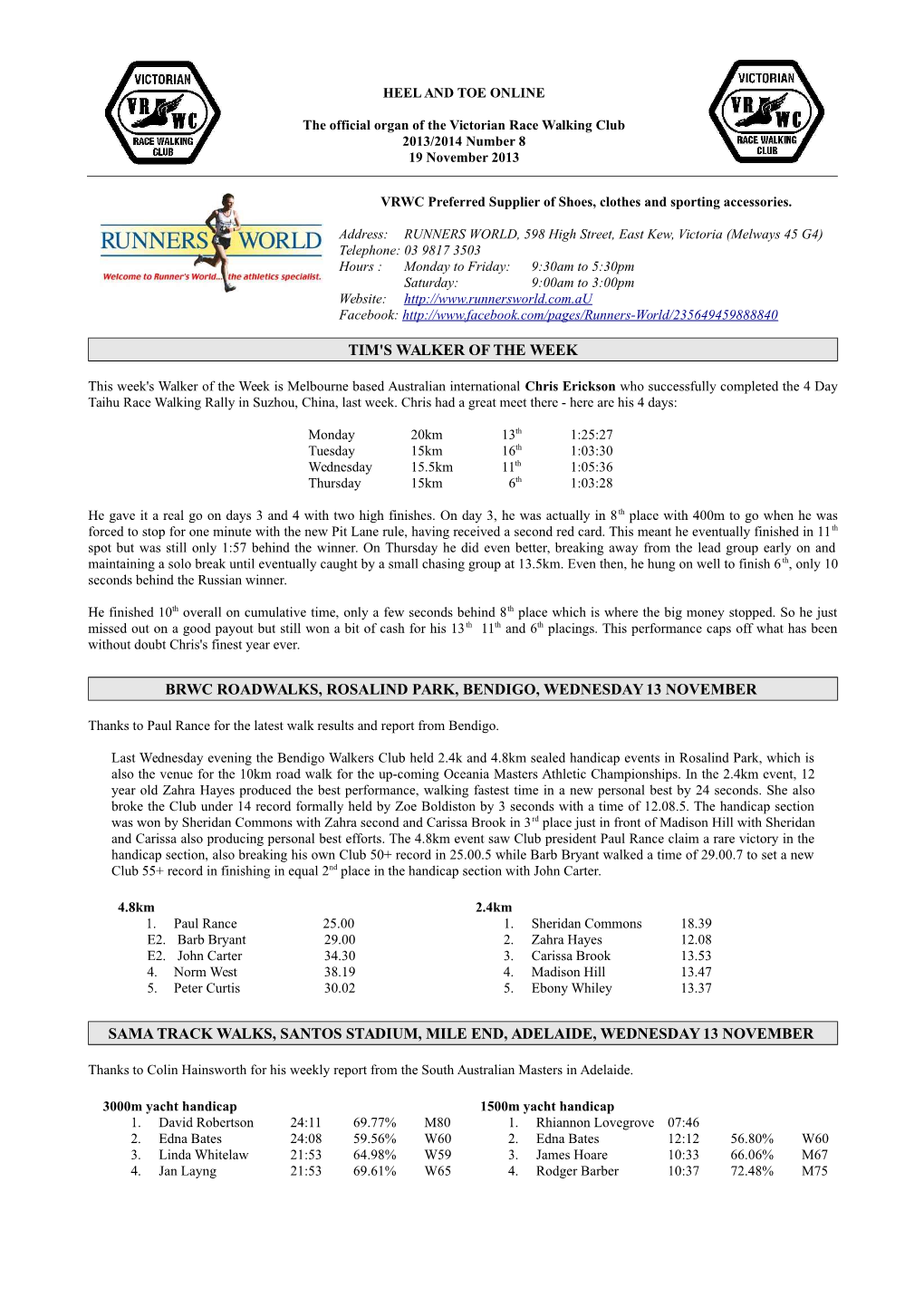 Heel and Toe 2013/2014 Number 8