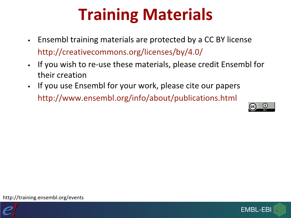 Training Materials