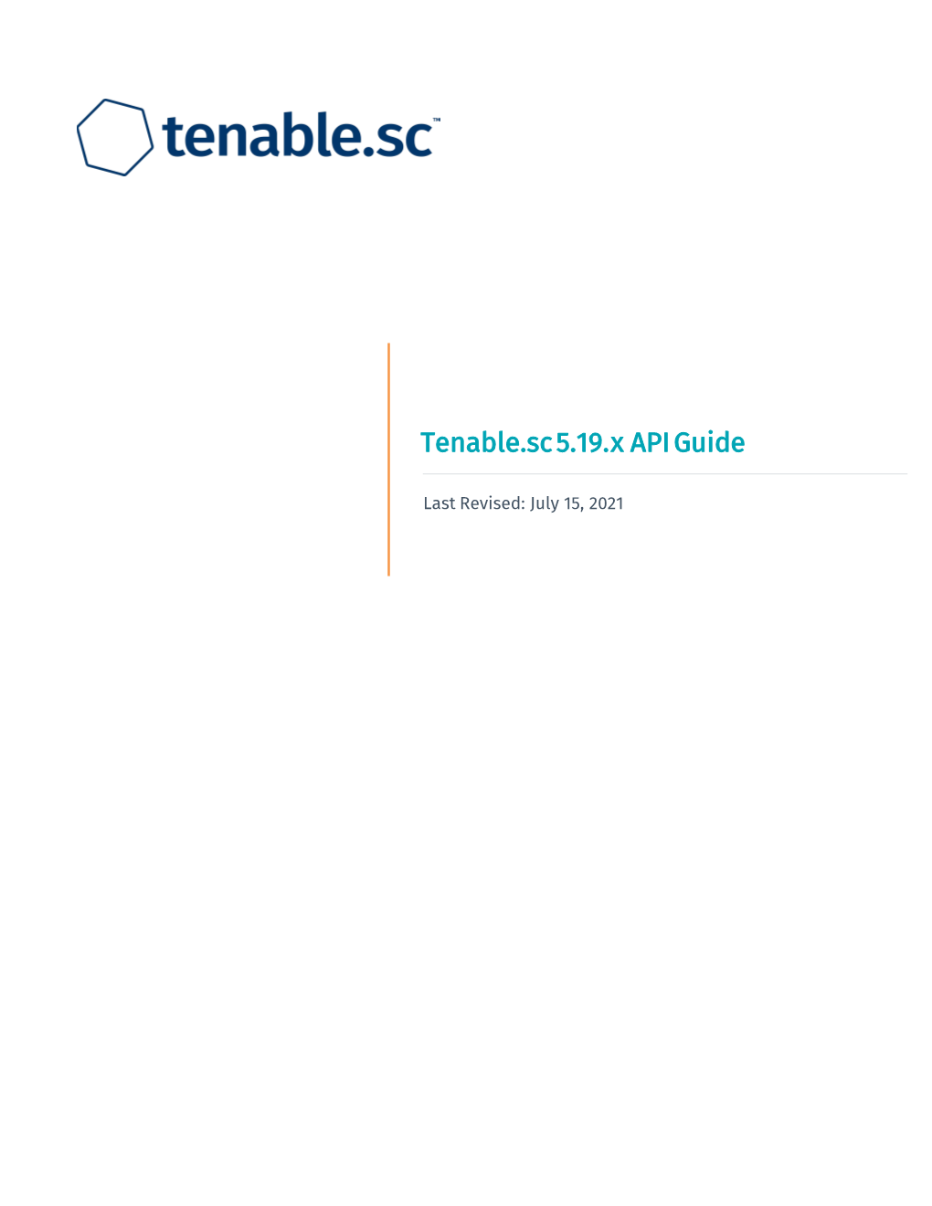 Tenable.Sc 5.19. X API Guide