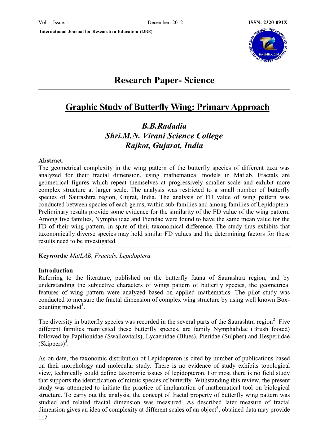 Research Paper- Science